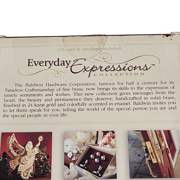 Baldwin Ornament Brass Everyday Expressions Peace Good Will To Men Christmas - Picture 8 of 12